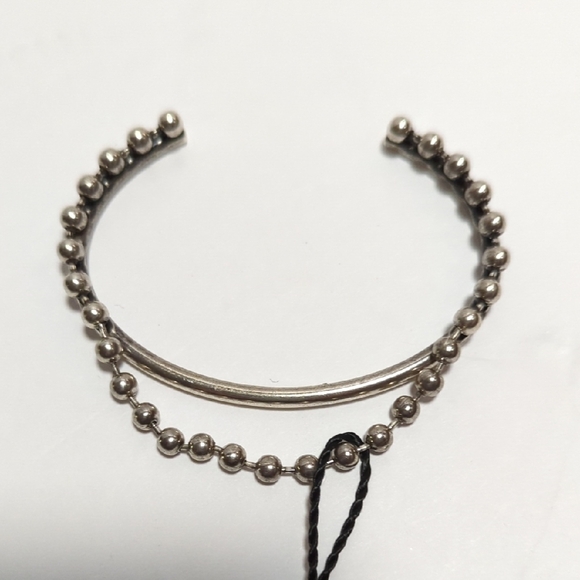 Marc Jacobs Accessories - NEW Marc Jacobs Silver Beaded Cuff Bracelet